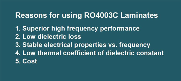 5 reasons to using RO4003C PCB