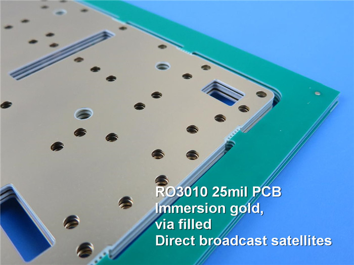 RO3010 25mil PCB Direct Broadcast satellites