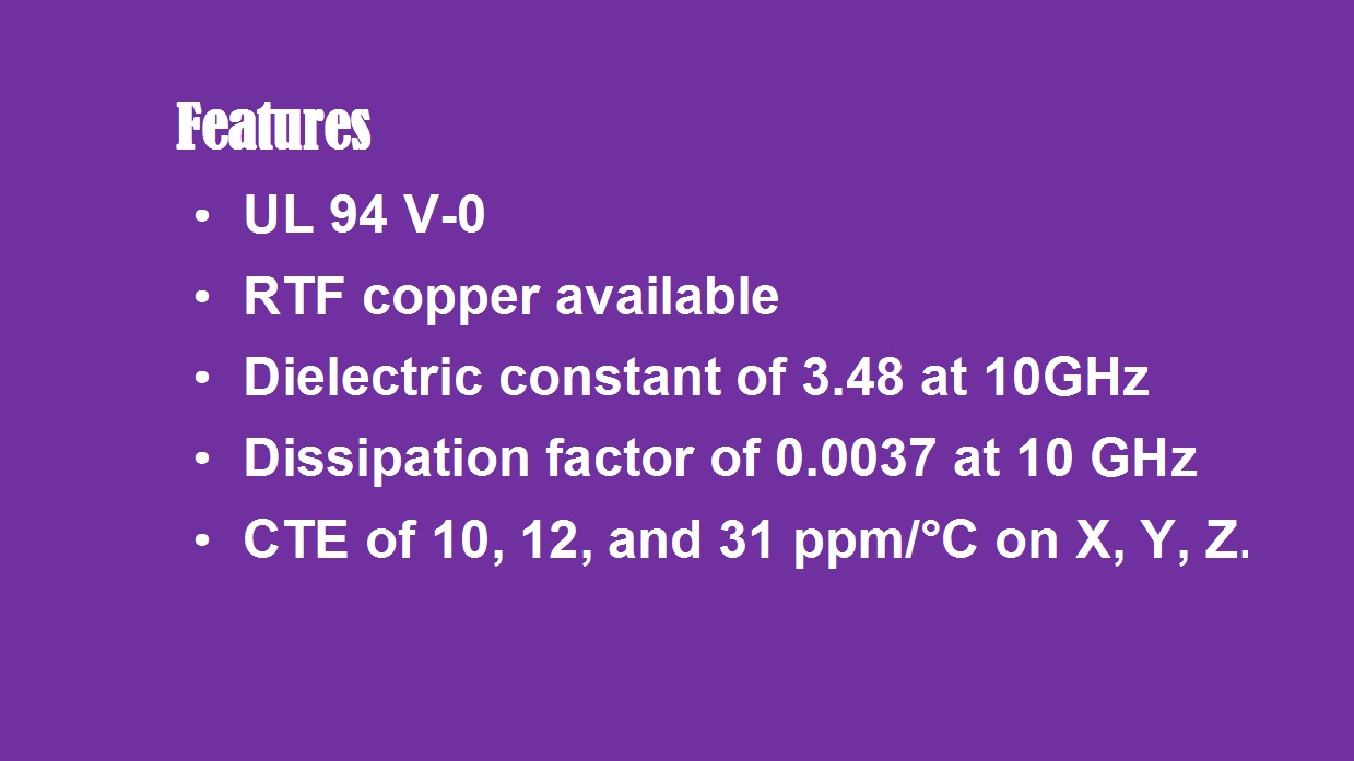 Key Features of RO4835 High Frequency Laminates