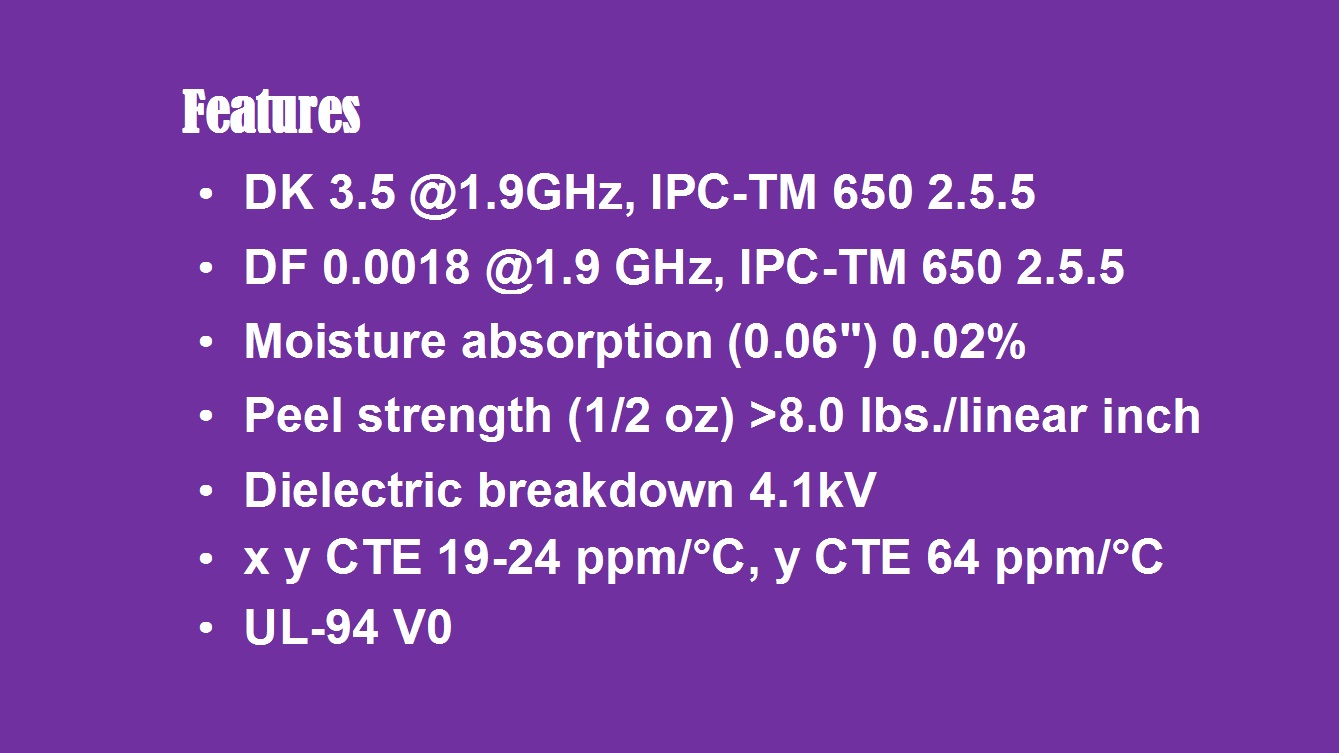 rf-35 pcb features
