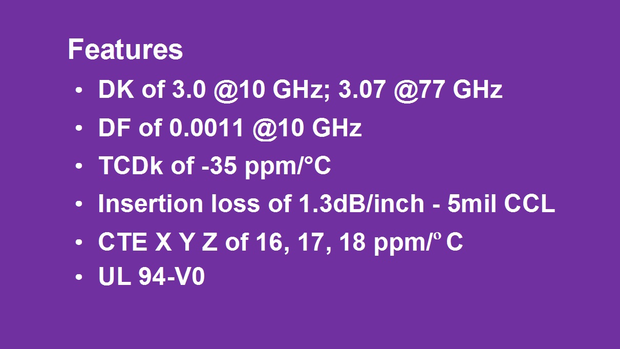 RO3003G2 pcb features
