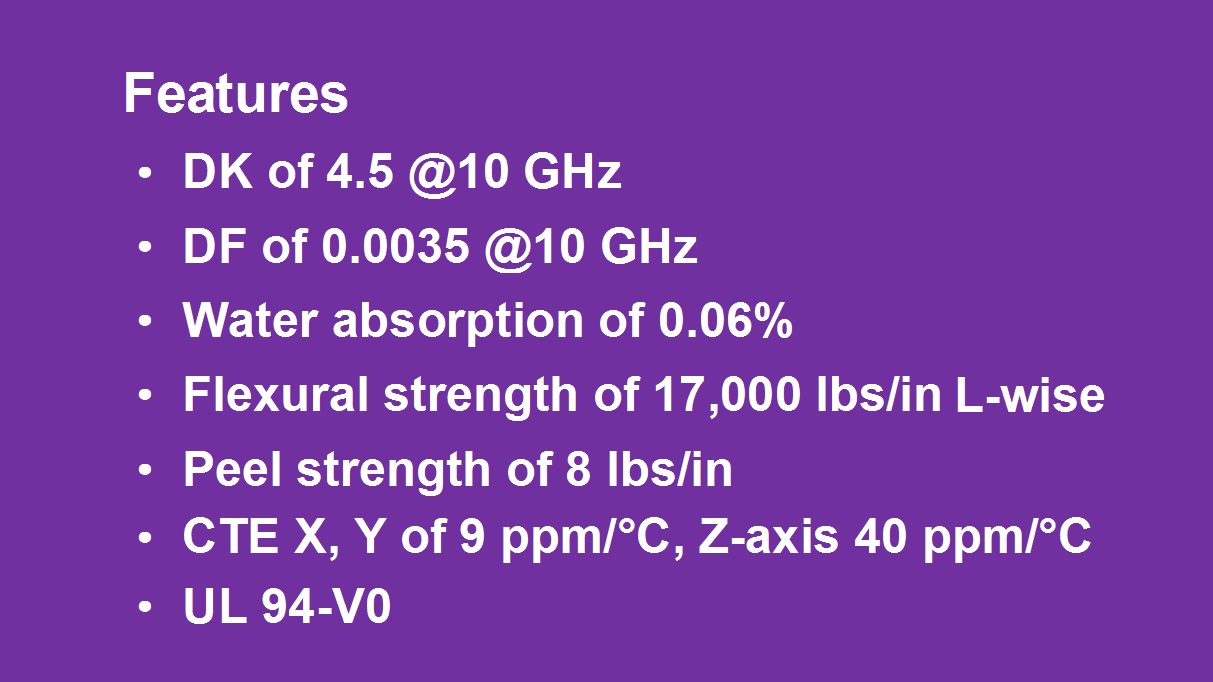 TRF-45 material's features