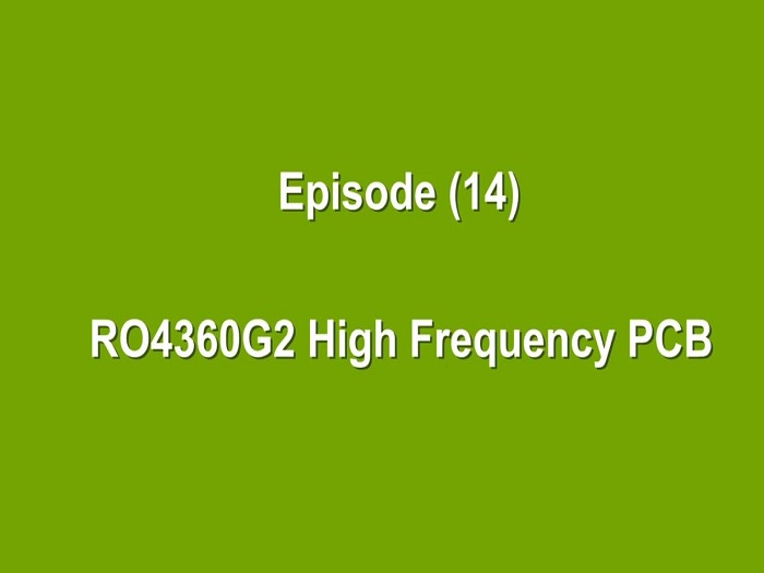 RO4360G2 High Frequency PCB
