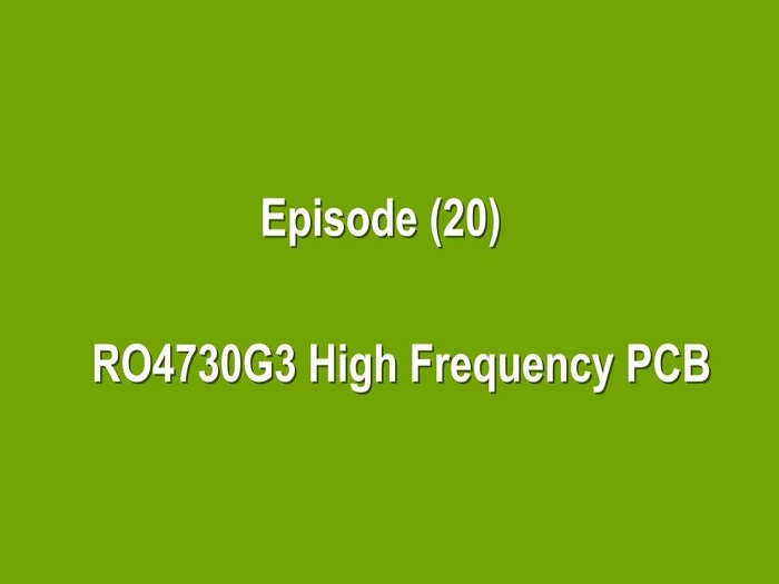 Rogers RO4730G3 High Frequency PCB