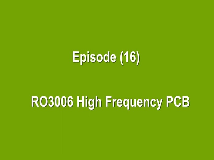 High Frequency PCB Built on RO3006 Material