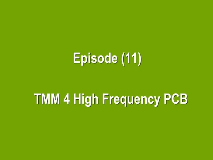 TMM4 High Frequency PCB